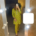 Classic Olive Green Cotton-Linen Kurti Free Size | Fits Body Sizes 34 to 50+