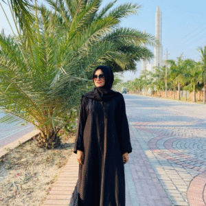 Elegant Black Abaya with Classic Style and Subtle Detailing | Size 54