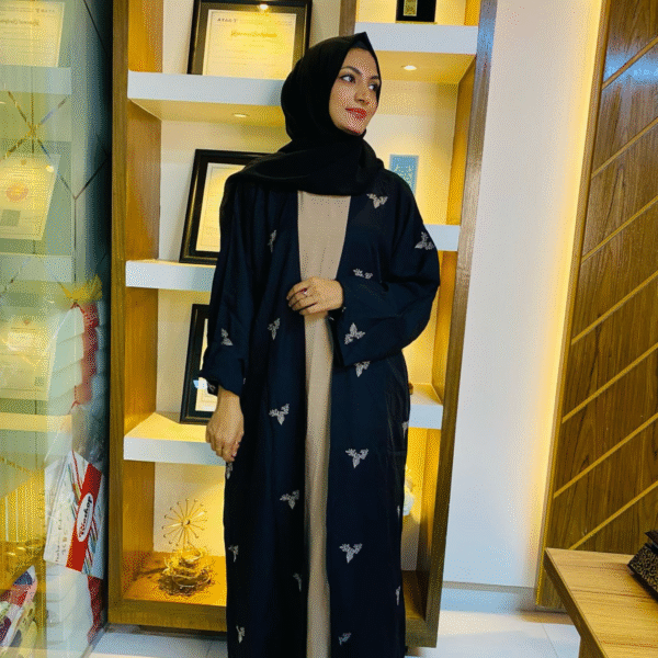 Elegant Black Embroidered Abaya Size 54  Premium Modest Fashion
