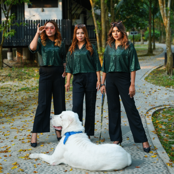 Elegant Green Free Size Top Fits Body Sizes 34 to 50+