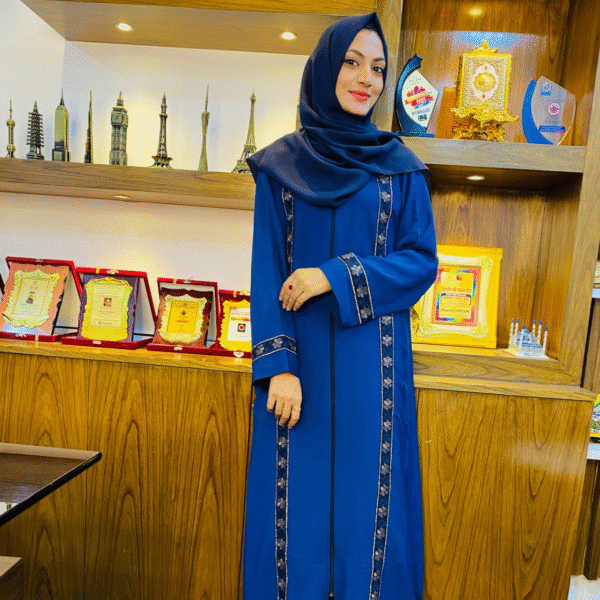 Elegant Royal Blue Dubai Abaya Classic Modest Wear | Size 54 | Luxurious & Flowing Design