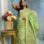 Fresh Lemon Half Silk Jamdani Lightweight & Festive Ready