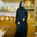 Full-Length Black Abaya Subtle Sparkle Design for Everyday & Occasion Wear, Size 54