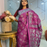 Majestic Magenta Jamdani Sharee Half Silk Elegance in Every Thread