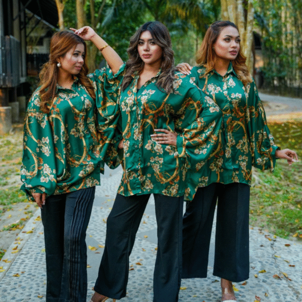 Bottle Green Free Size Shirt Fits Body Sizes 34 to 60