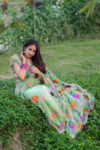 Pure Muslin Saree with Handicraft Detailing Premium Collection