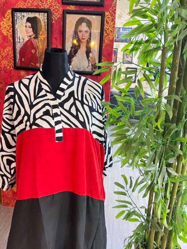 Bold Red & Zebra Print Cape Dress - Free Size, Stylish & Comfortable